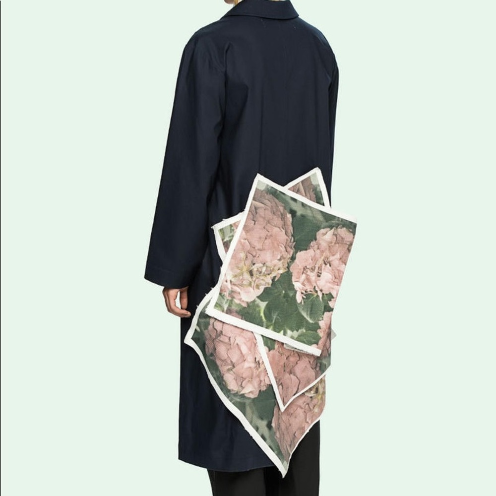 Off White c/o Brendan Fowler Navy Trench Coat